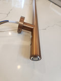 Heated Towel Rail Vertical - Brushed Copper