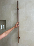 Heated Towel Rail Vertical - Brushed Copper