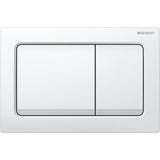Geberit Alpha01 Square Dual Flush Plate – White