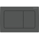 Geberit Alpha01 Square Dual Flush Plate – Matt Black