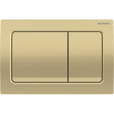 Geberit Alpha01 Square Dual Flush Plate – Brass