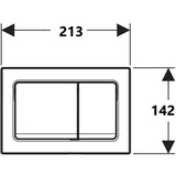 Geberit Alpha01 Square Dual Flush Plate – Bright Chrome