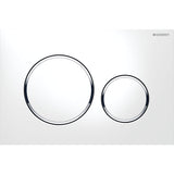 Geberit Sigma20 Flush Plate –  White Finish, Chrome Trim