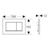 Geberit Sigma30 Flush Plate - Matt White Finish, Chrome Trim