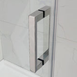 1180-2000x2000mm L Shape Sliding Shower Screen Frameless Chrome Square Rail Handle 10mm Glass
