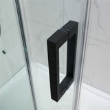 1180-2000x2000mm Wall to Wall Sliding Shower Screen Frameless Variant Colour Stainless Steel Square Handle 10mm Glass