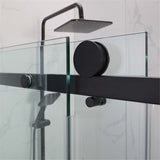 1400-2530x2000mm Shower Screen Wall to Wall Sliding Door Variant Colour Stainless Steel Frameless 3 Panels