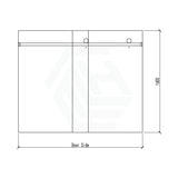 1450-1800x1600mm Bathtub Sliding Shower Screen Wall to Wall Frameless Square Handle Variant Colour