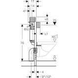Geberit Duofix Frame with Alpha 12cm In-wall Cistern – 82cm Height