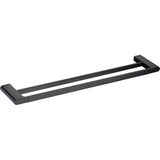 Coral Double Towel Rail 600mm - Matt Black