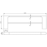 Coral Double Towel Rail 600mm - Matt Black