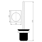 Coral Toilet Brush Holder - Chrome