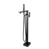 Eva Free Standing Floor Mixer Bath Spout & Hand Held Shower Combo - Matt Black