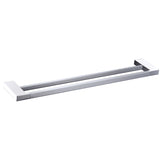 Eva Double Towel Rail 600mm - Chrome & White