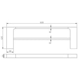 Eva Double Towel Rail 600mm - Chrome
