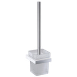 Eva Toilet Brush Holder - Chrome & White
