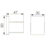 Cubix Robe Hook - Matt Black