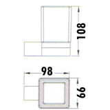 Cubix Tumbler Holder - Matt Black