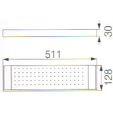 Cubix glass shelf - Chrome