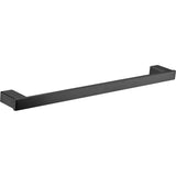 Cubix single towel rail 750mm - Matt Black