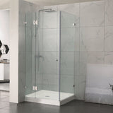 500-1400mm L Shape Frameless Shower Screen Hinge Door Fixed Panel Variant Colour Fittings 10mm Glass