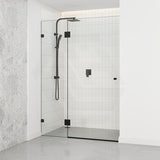 685-1400mm Wall to Wall Shower Screen Hinge and Door Panel Variant Colour Fittings Frameless 10mm Glass