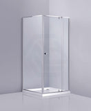700-1470x2000mm Semi-frameless L Shape Shower Screen Pivot Door with Return Panel Chrome Fittings 6mm Glass