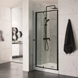 700-1470x2000mm Semi-frameless Shower Screen Pivot Door Wall to Wall Variant Colour Fittings 6mm Glass