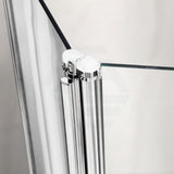 700-820x2000mm Wall to Wall Semi-Frameless Bi-Fold Swing Door Shower Screen Variant Colour Rail 6mm Glass