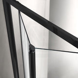 700-820x2000mm Wall to Wall Semi-Frameless Bi-Fold Swing Door Shower Screen Variant Colour Rail 6mm Glass