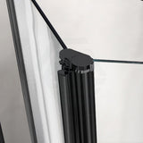 700-820x2000mm Wall to Wall Semi-Frameless Bi-Fold Swing Door Shower Screen Variant Colour Rail 6mm Glass