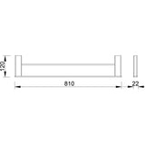 Mira Deluxe Double Towel Rail 610mm - Mirror Chrome
