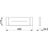 Mira Deluxe Metal Shelf - Mirror Chrome