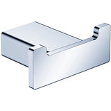 Mira Deluxe Double Robe Hook - Mirror Chrome