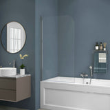 750/900x1500mm Over Bathtub Shower Screen Variant Colour Hardware 6mm Glass Swing Panel