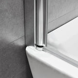 750/900x1500mm Over Bathtub Shower Screen Variant Colour Hardware 6mm Glass Swing Panel