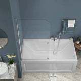 750/900x1500mm Over Bathtub Shower Screen Variant Colour Hardware 6mm Glass Swing Panel