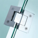 800~1150mm Diamond Shape Shower Screen Pivot Door Chrome Frameless 10mm Glass 2000mm Height