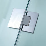800~1150mm Diamond Shape Shower Screen Pivot Door Chrome Frameless 10mm Glass 2000mm Height