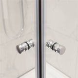 800-1200mm Square / Rectangle Shower Screen Chrome Semi-frameless Double Sliding 6mm Glass 2000mm Height