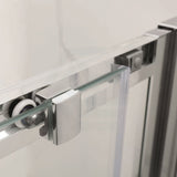 800-1200mm Square / Rectangle Shower Screen Chrome Semi-frameless Double Sliding 6mm Glass 2000mm Height
