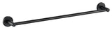 Round Single Towel Rail 750mm - Matt Black