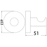 Round Robe Hook - Matt Black