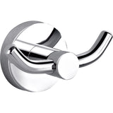 Round Double Robe Hook - Chrome