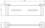Round Metal Shelf - Matt Black