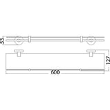 Round Glass Shelf - Chrome