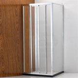 830-1030mm L Shape 3 Panels Sliding Door Shower Screen Chrome Framed 6mm Tempered Glass