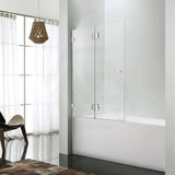 850/1000x1500mm Fixed & Swing Bathtub Shower Screen 10mm Tempered Glass Frameless Panel Variant Colour Hardware