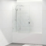 850/1000x1500mm Fixed & Swing Bathtub Shower Screen 10mm Tempered Glass Frameless Panel Variant Colour Hardware