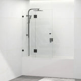 850/1000x1500mm Fixed & Swing Bathtub Shower Screen 10mm Tempered Glass Frameless Panel Variant Colour Hardware